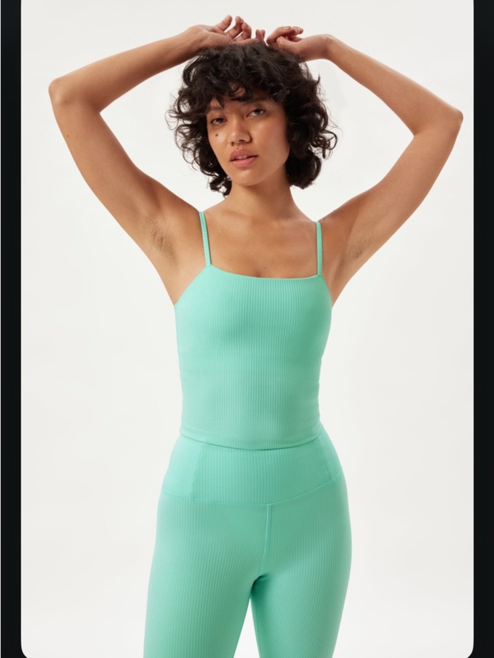 🩵 GIRLFRIEND COLLECTIVE Breeze RIB Devon Compressive Cami; Size Small